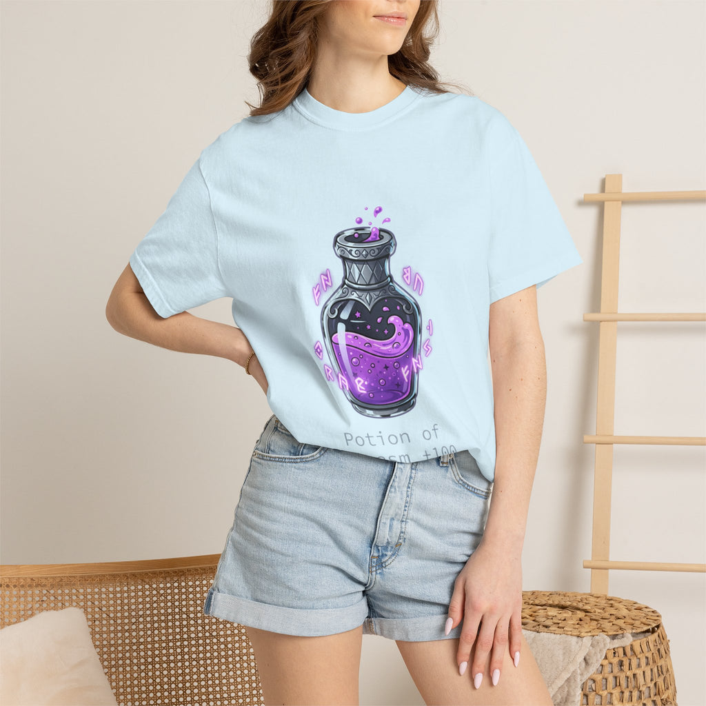 Potion of Sarcasm 100 T-shirt | Purple Magic Potion Illustration