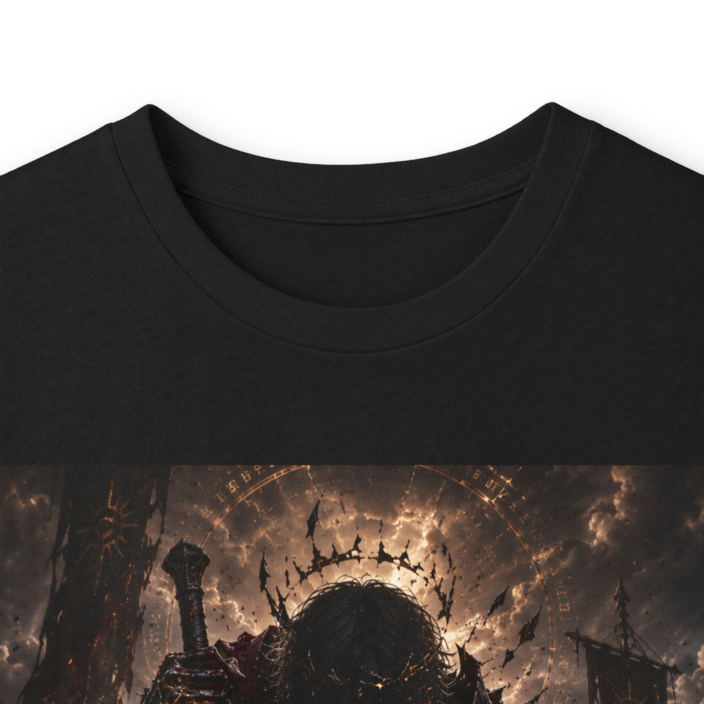 Grim Reaper Knight Illustration Long Sleeve Tee | Dark Fantasy Quote Backprint