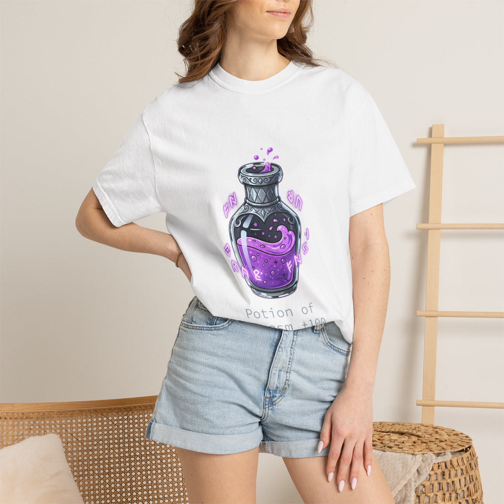 Potion of Sarcasm 100 T-shirt | Purple Magic Potion Illustration