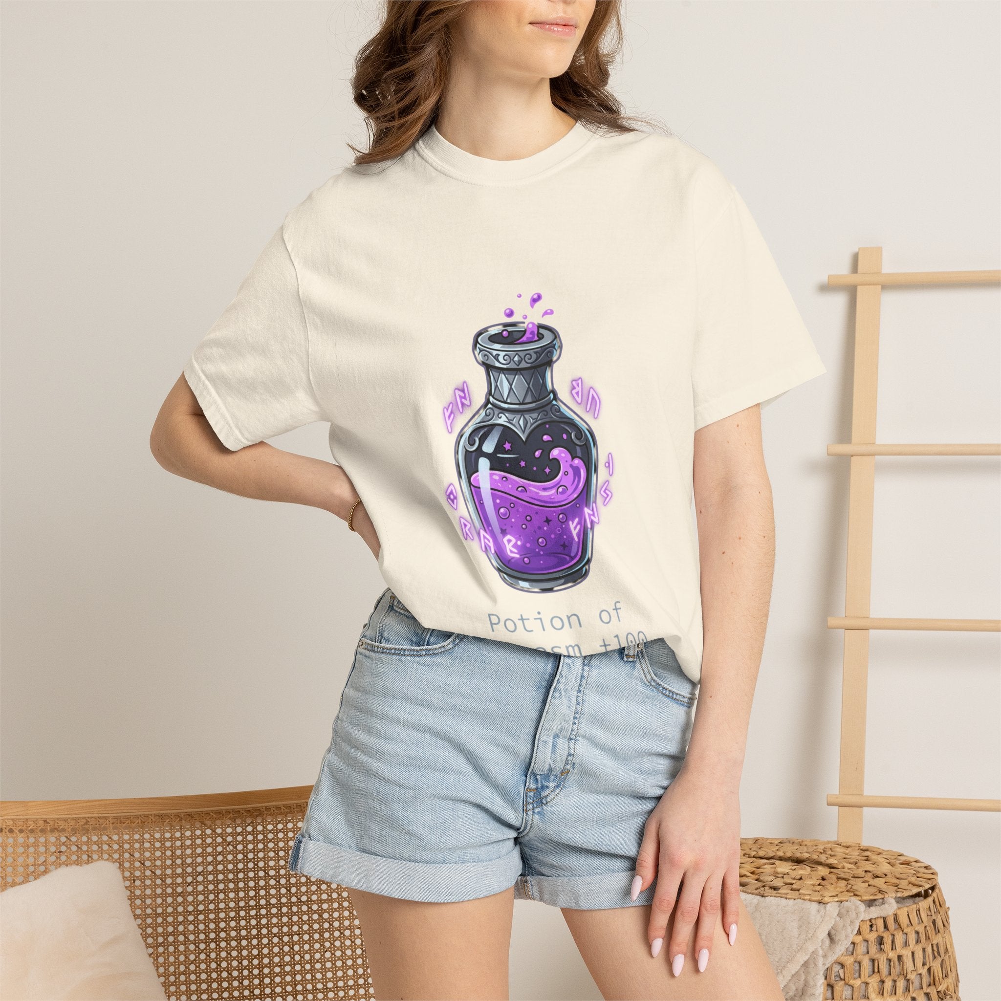 Potion of Sarcasm 100 T-shirt | Purple Magic Potion Illustration