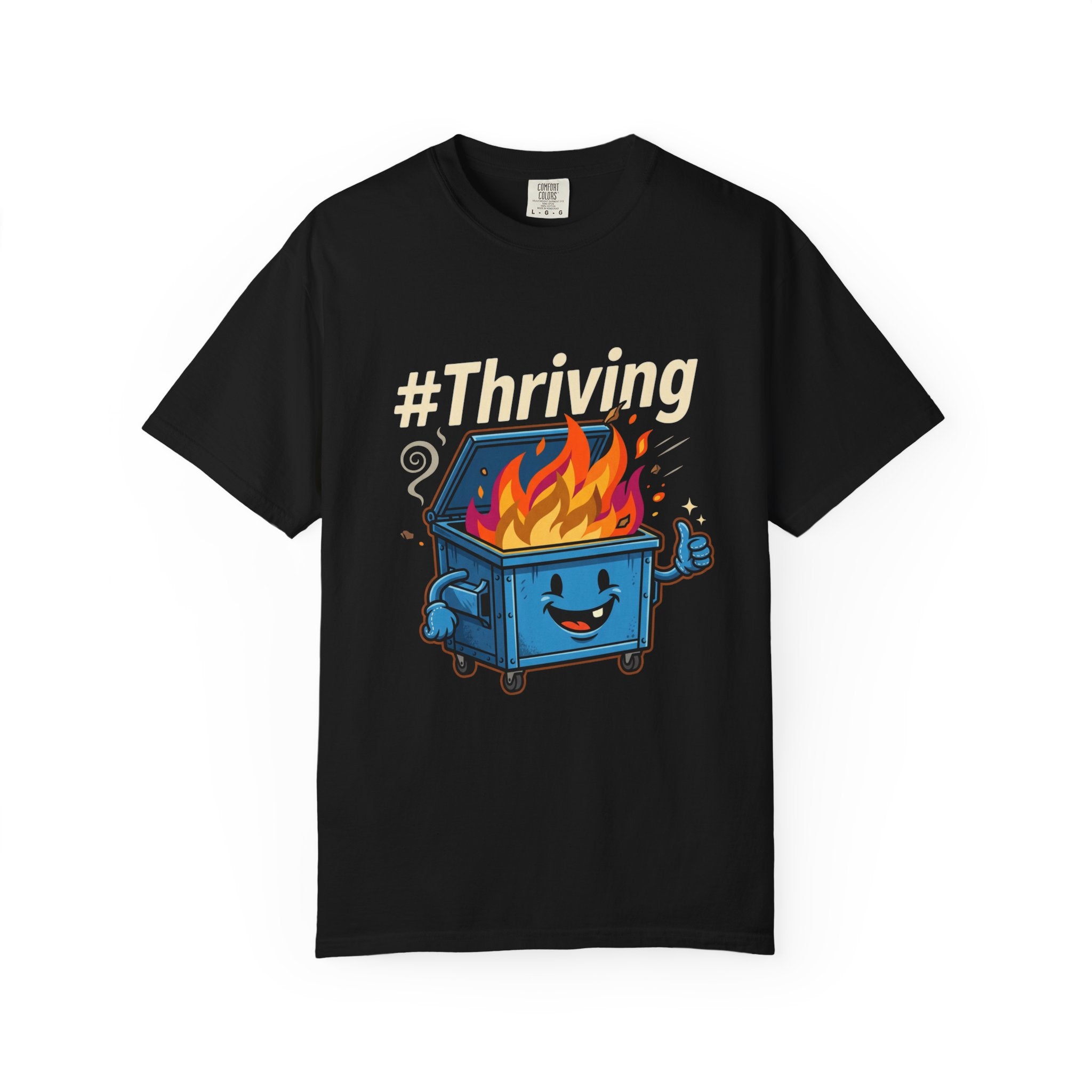 Dumpster Fire Unisex Dyed Garment T-Shirt