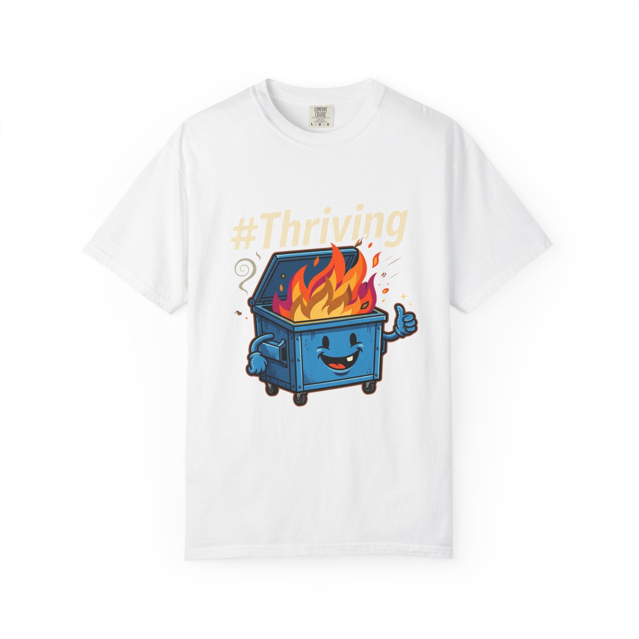 Dumpster Fire Unisex Dyed Garment T-Shirt