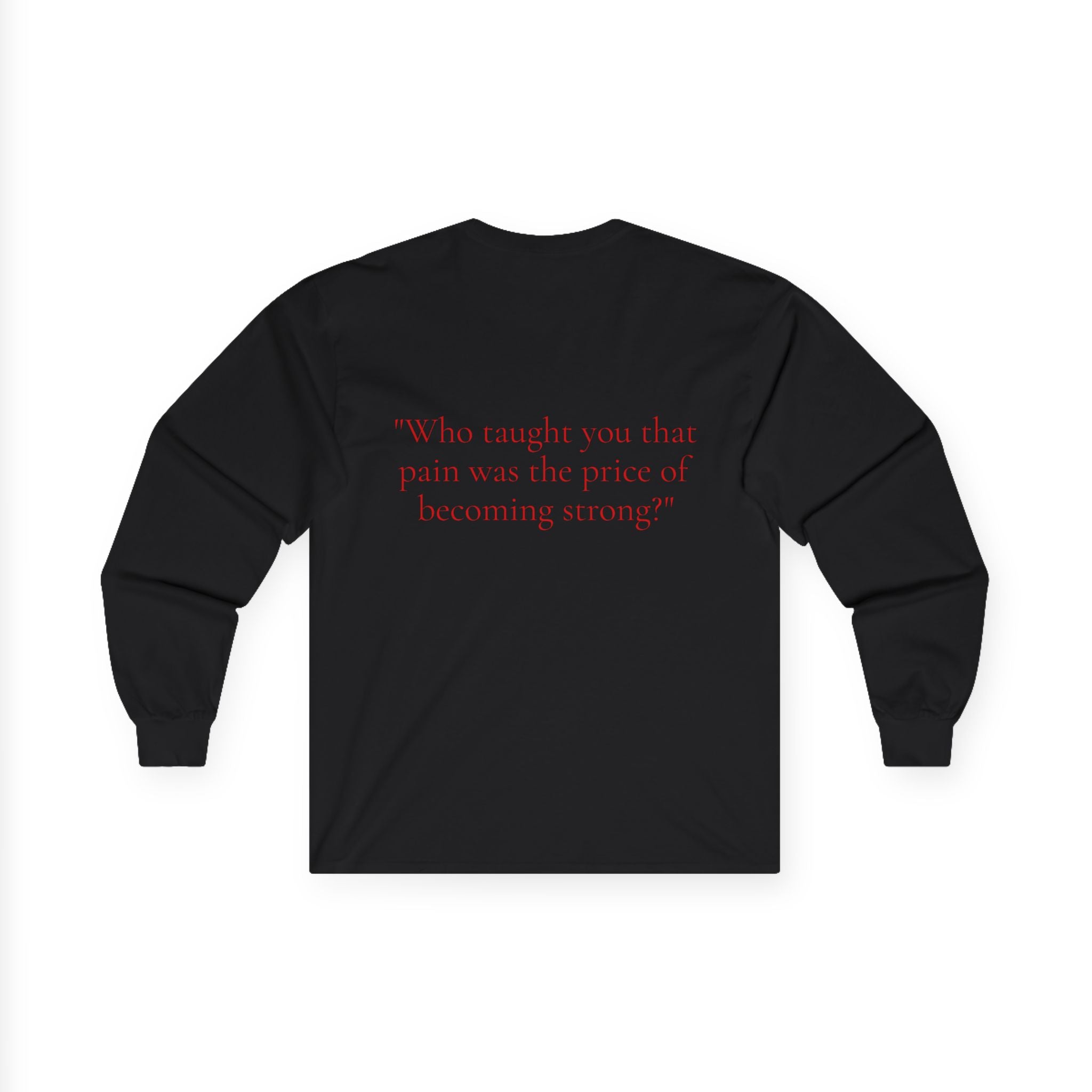 Dark Abstract Figure long sleeve tee | Backquote typography