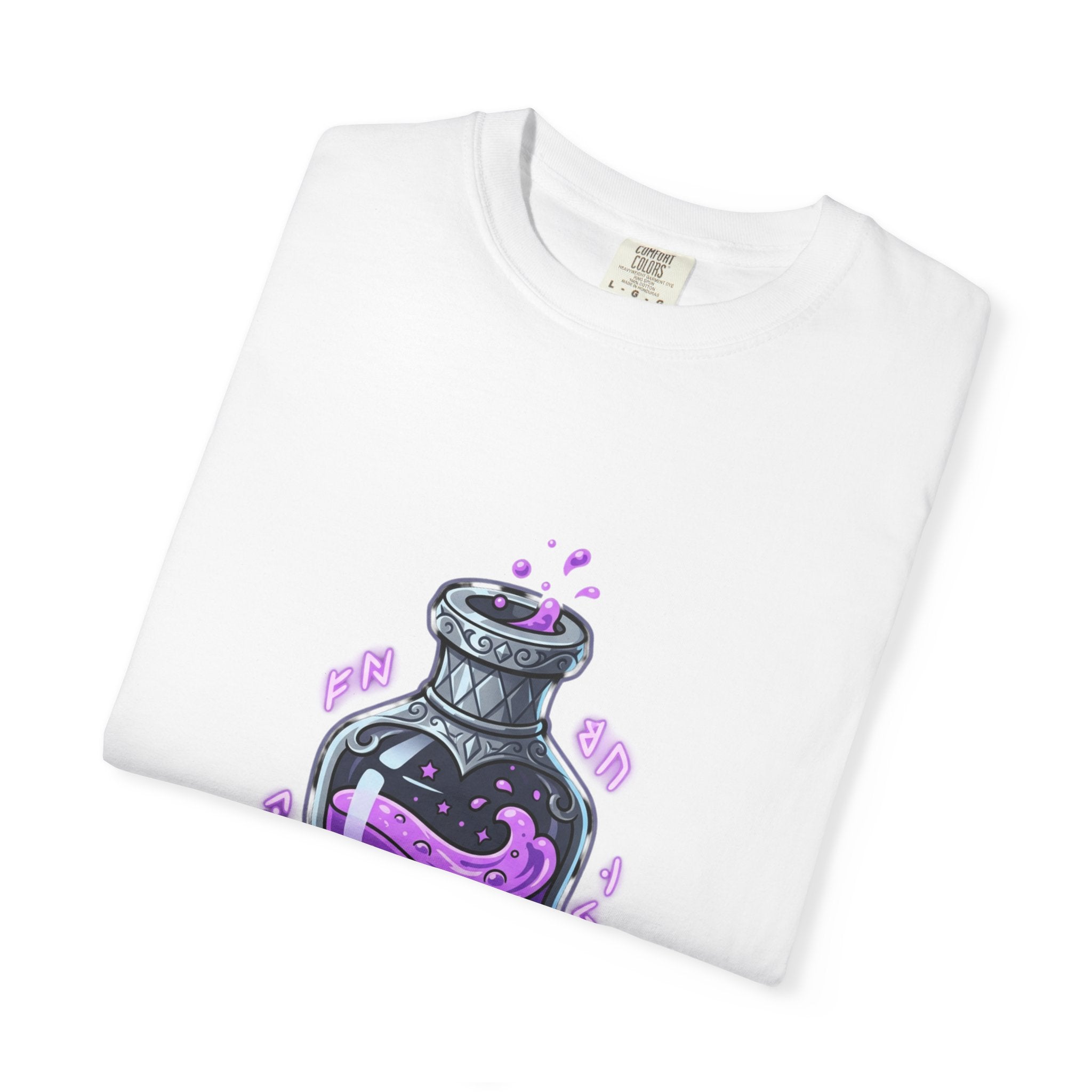 Potion of Sarcasm 100 T-shirt | Purple Magic Potion Illustration