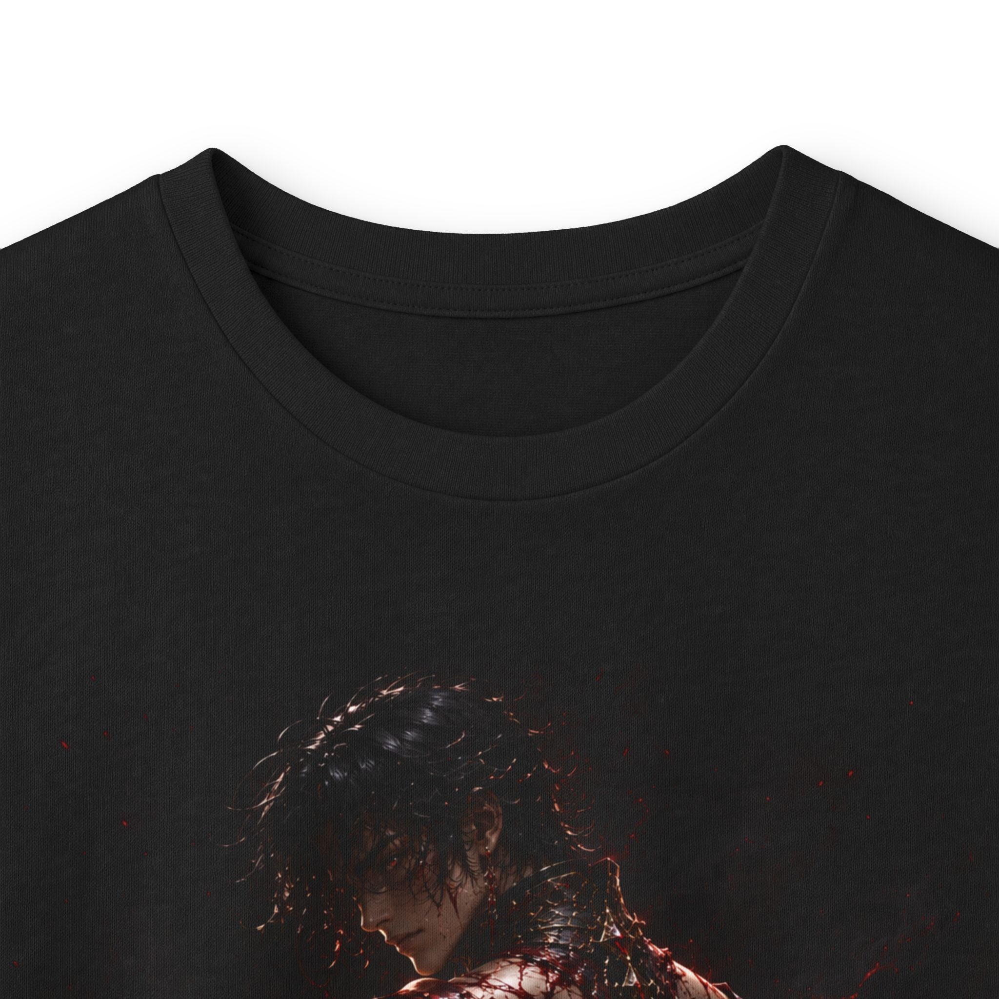 Dark Abstract Figure long sleeve tee | Backquote typography