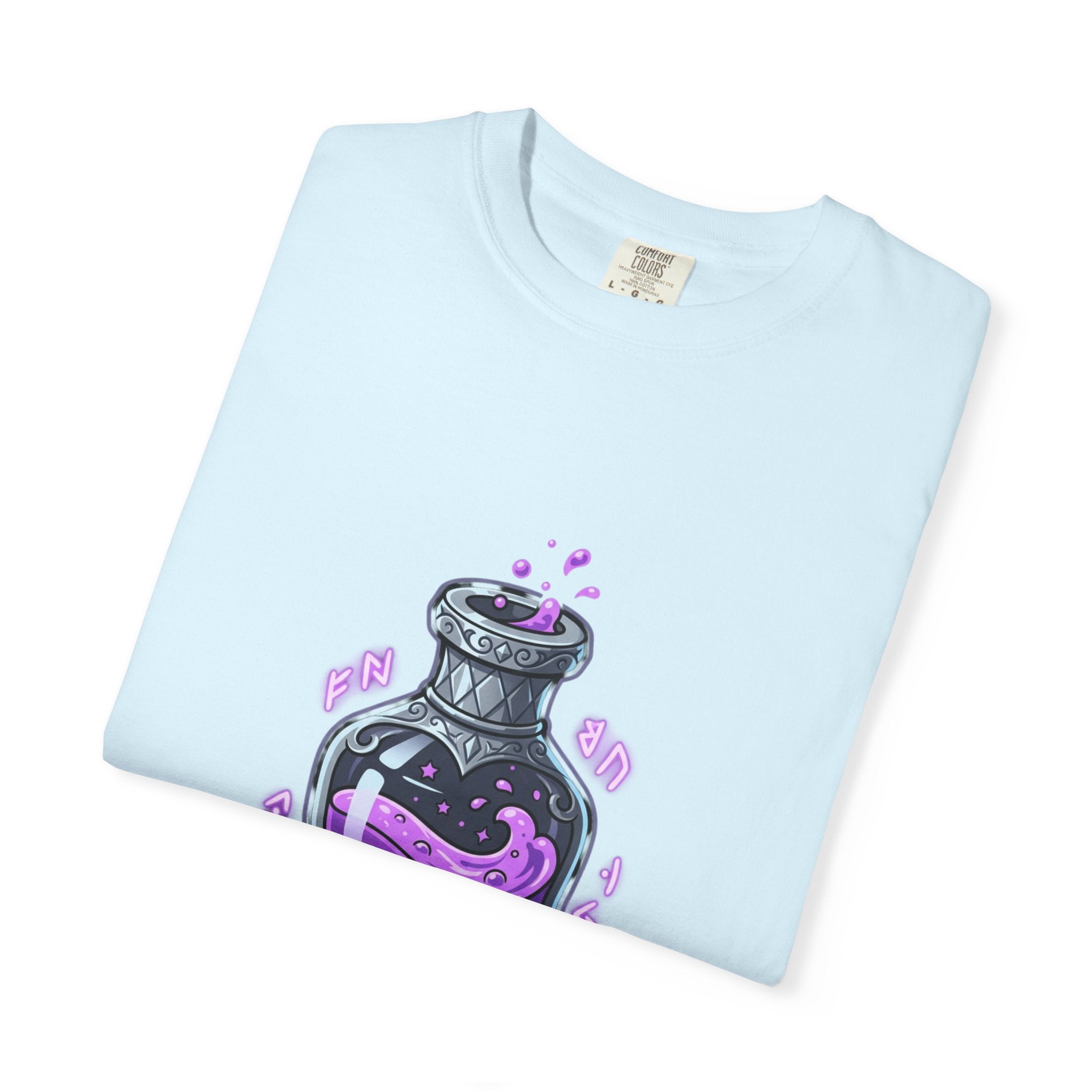 Potion of Sarcasm 100 T-shirt | Purple Magic Potion Illustration
