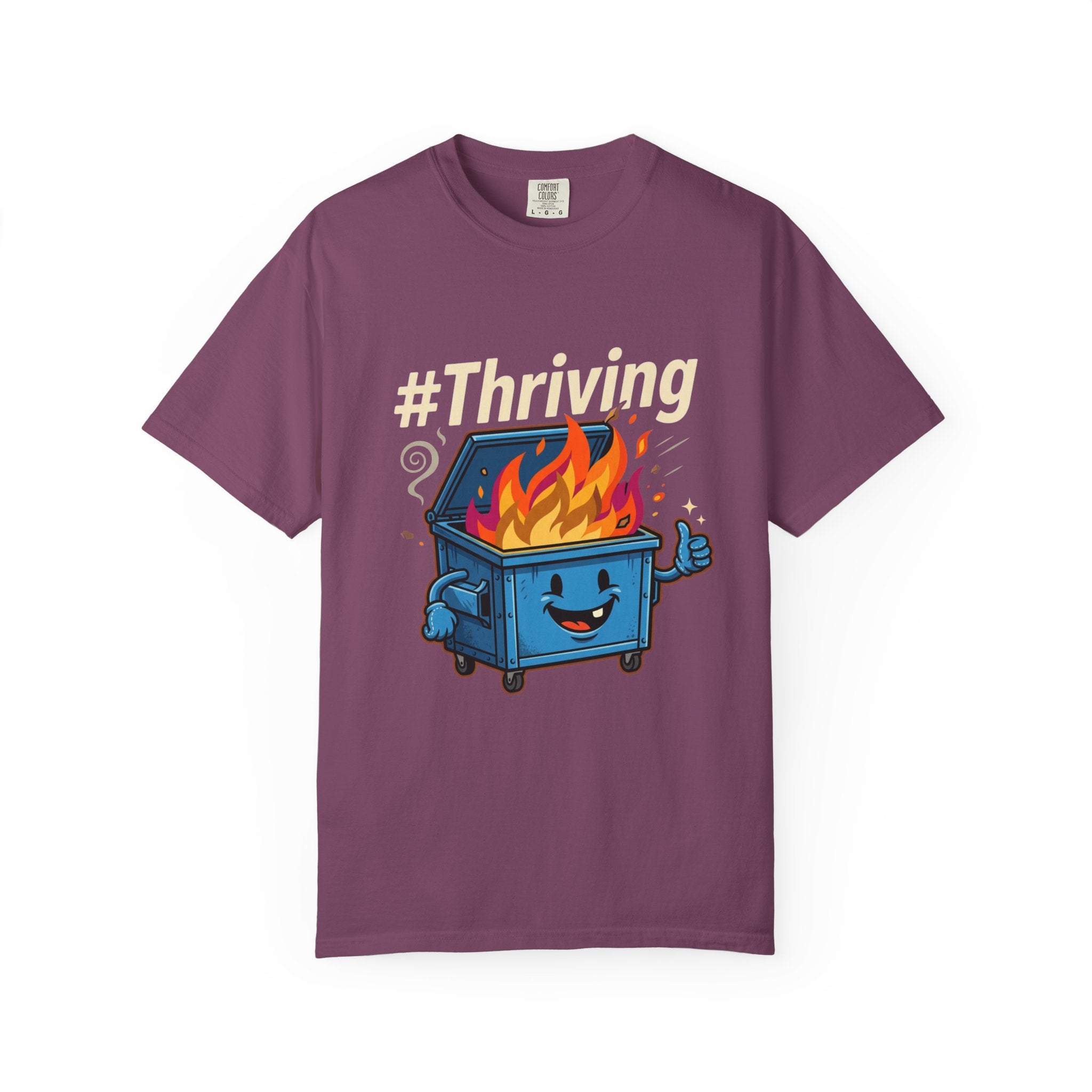 Dumpster Fire Unisex Dyed Garment T-Shirt