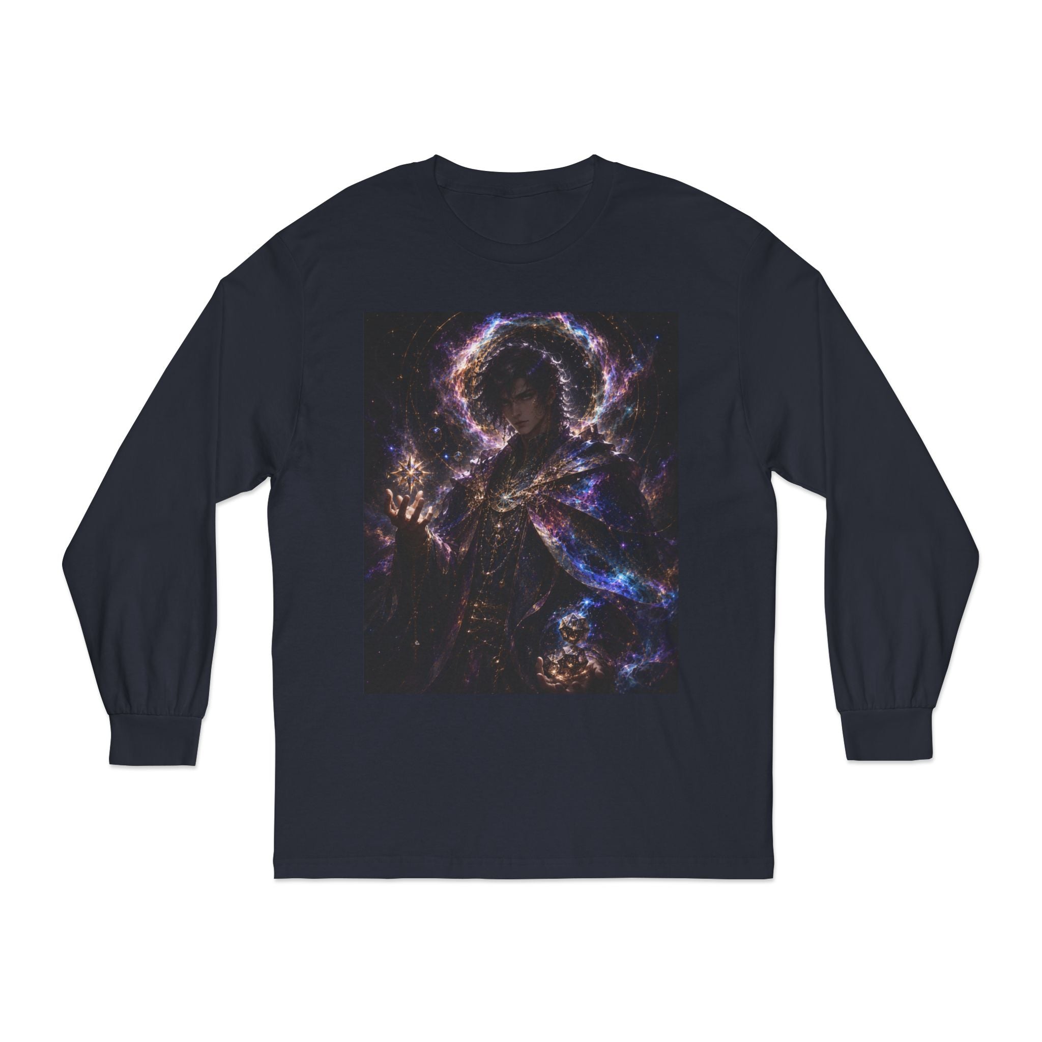 Cosmic Chance Long Sleeve | Inspirational Back Quote, Nebula Music Art